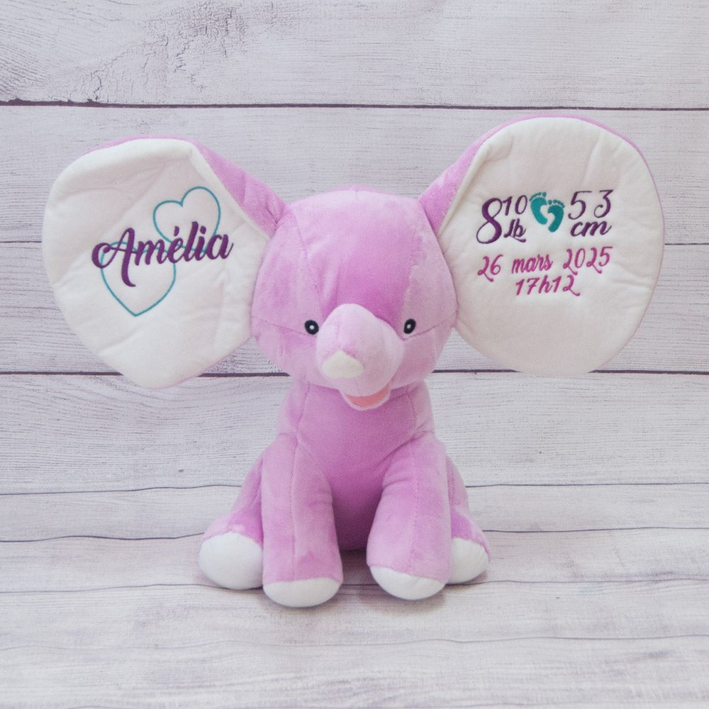 Fundy the Dumble Stuffed Elephant - Lavender - Plush