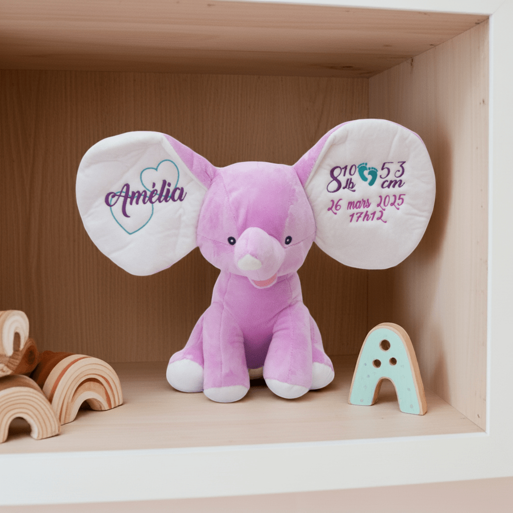 Fundy the Dumble Stuffed Elephant - Lavender - Plush