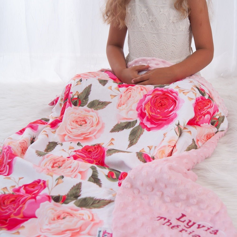 Roses on Pink - Blanket