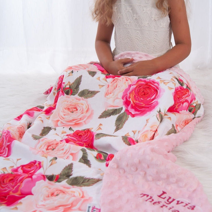 Roses on Pink - Blanket