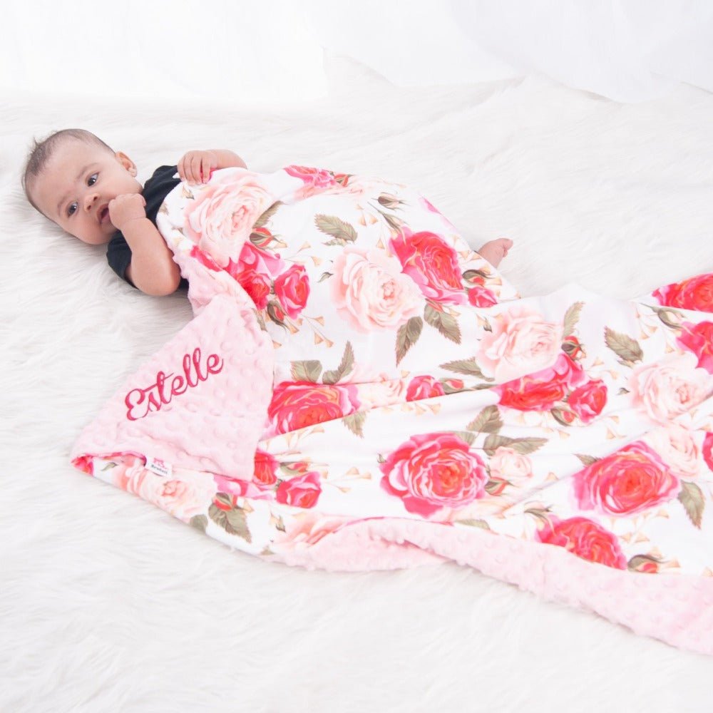 Roses on Pink - Blanket