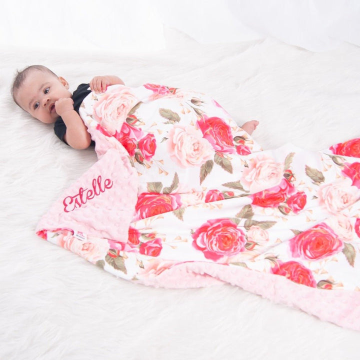 Roses on Pink - Blanket