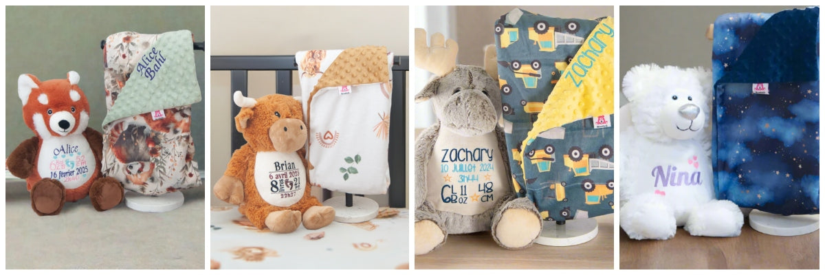 Bundles Personalized Stuffed Animal a Blanket Perfect gift Brodali