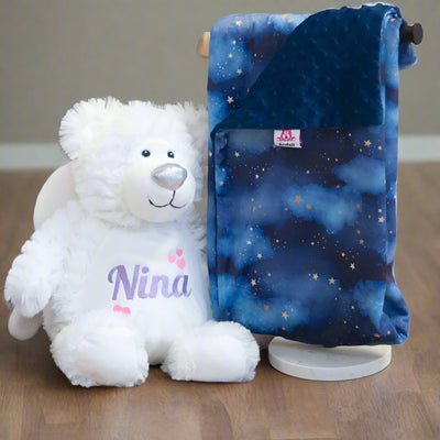 Newborn gift angel and baby blanket