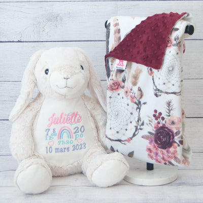 Bunny and blanket personalized giftset canada
