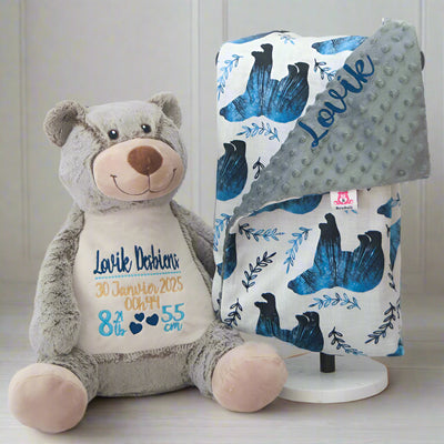 bear and blanket baby giftset