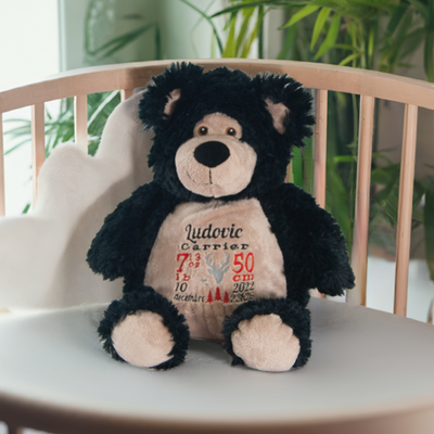 Black bear embroidered