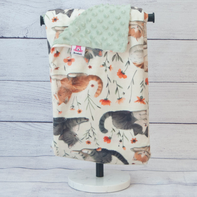 Personalized baby cats blanket