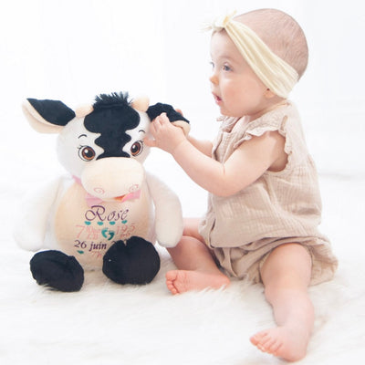 personalized cow teddy