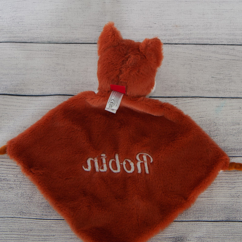 Dos doudou renard broderie