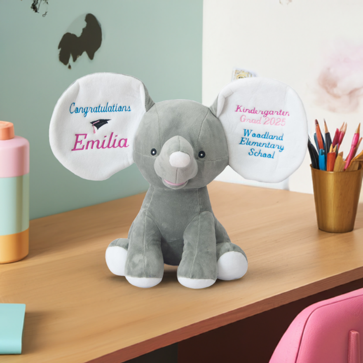 Grey Elephant Graduation teddy