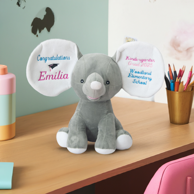 Grey Elephant Graduation teddy