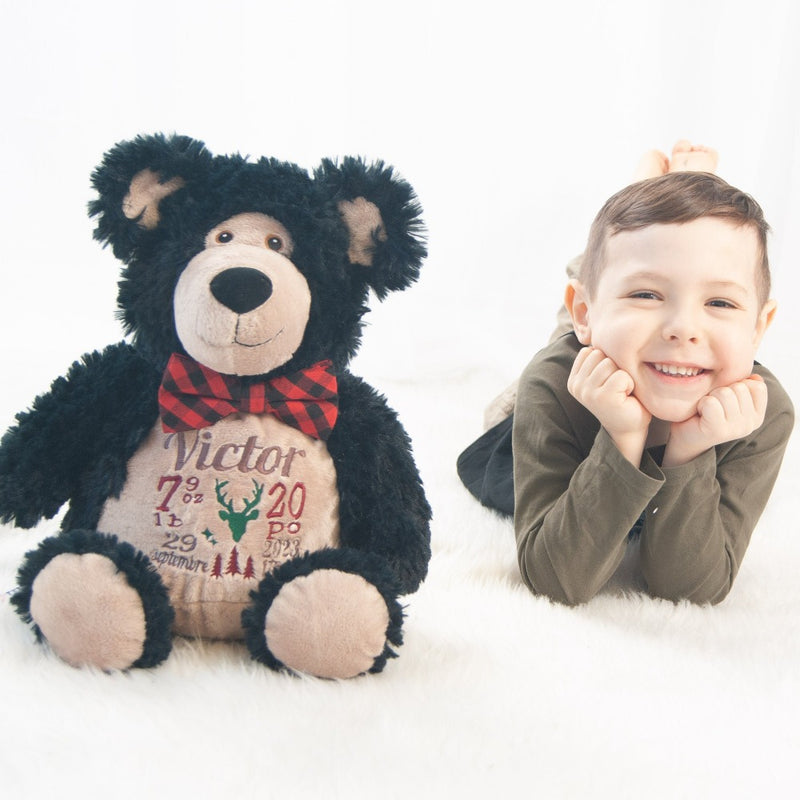 Toutou ourson noir personnalisé