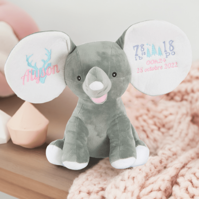 Banff the Dumble Stuffed Elephant - Grey - Plush