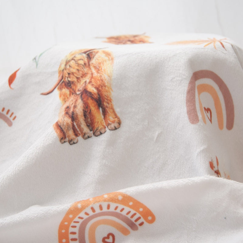 highland cow blanket baby