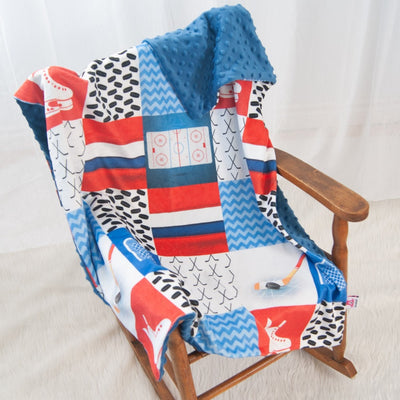 hockey blanket adult minky