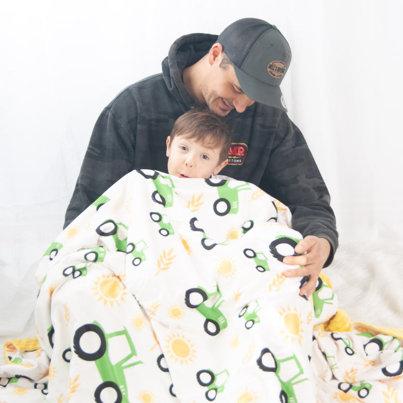 jumbo blanket with tractors john deere