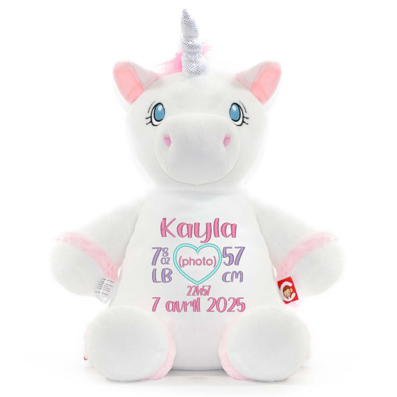 toutou licorne personnalisee fille