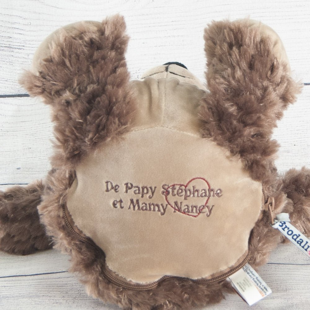 Message under plush - 