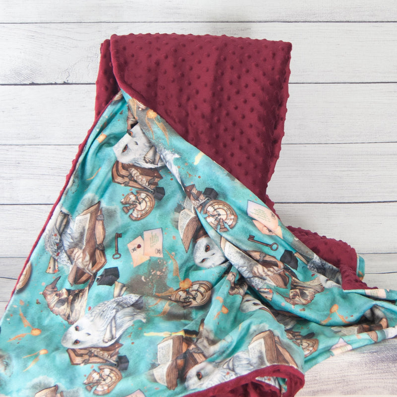 minky twin bed blanket harry potter
