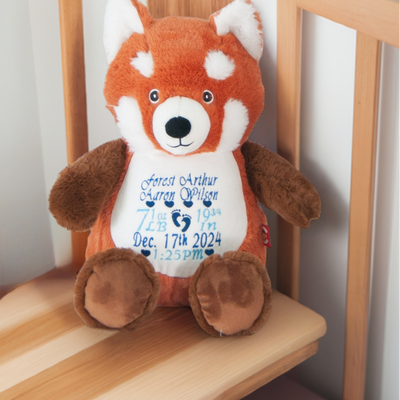 red panda stuffed animal with name