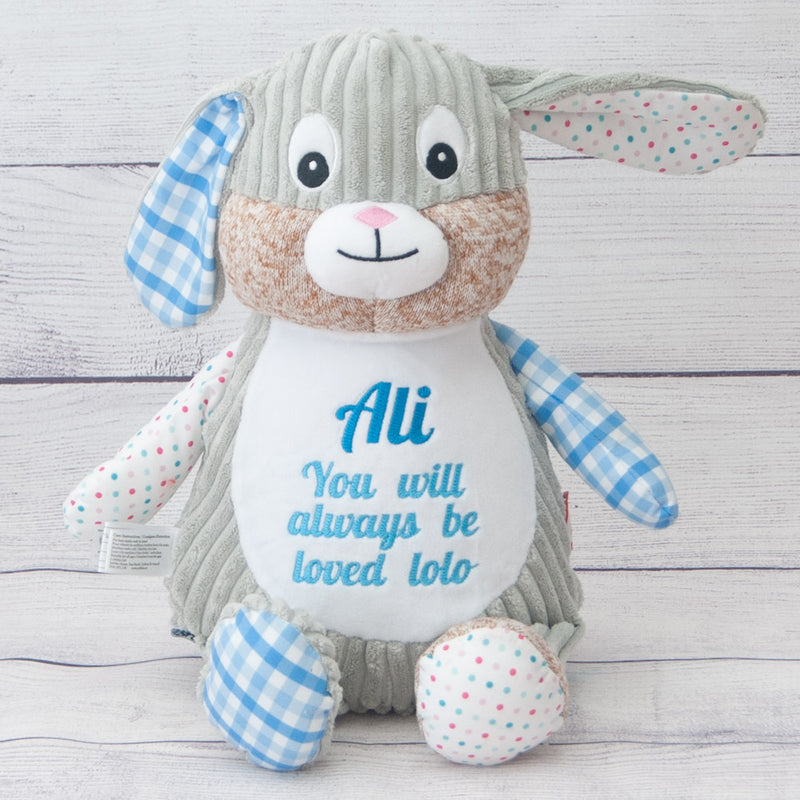 stuffed bunny custom message