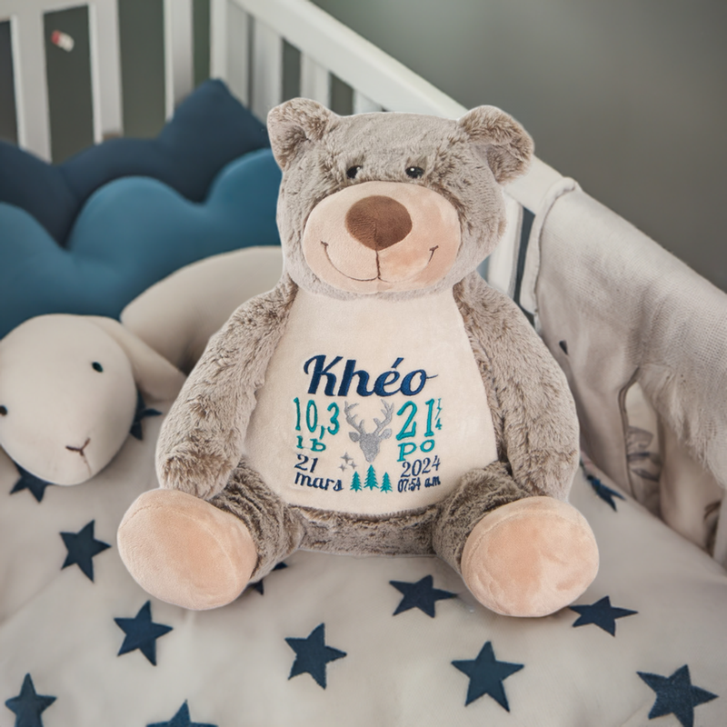 teddy bear with custom embroidery