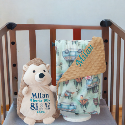 toutou et couverture ensemble cadeau