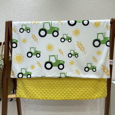 Green Tractors Blanket