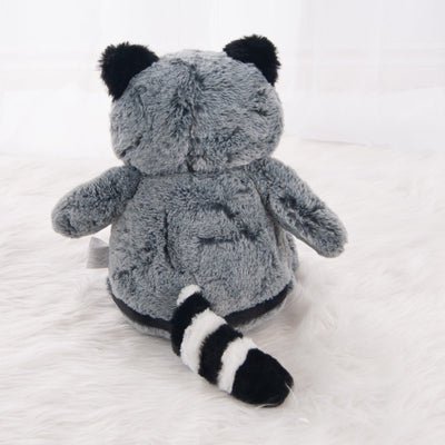 Stuffed raccoon back