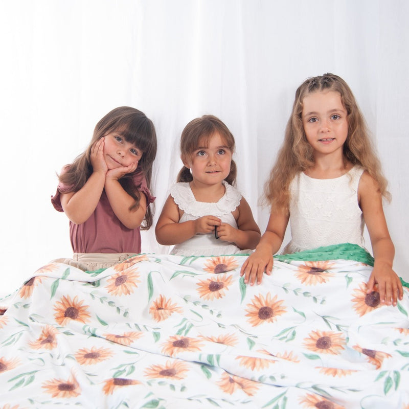 Sunflowers twin bed blanket