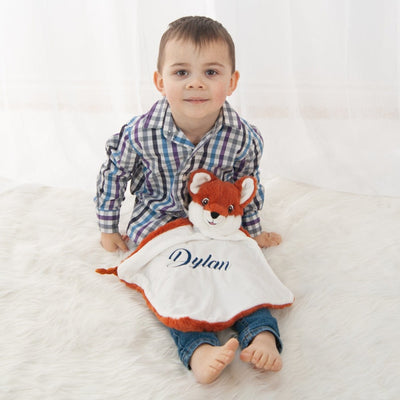 Newborn gift idea fox blankey with name