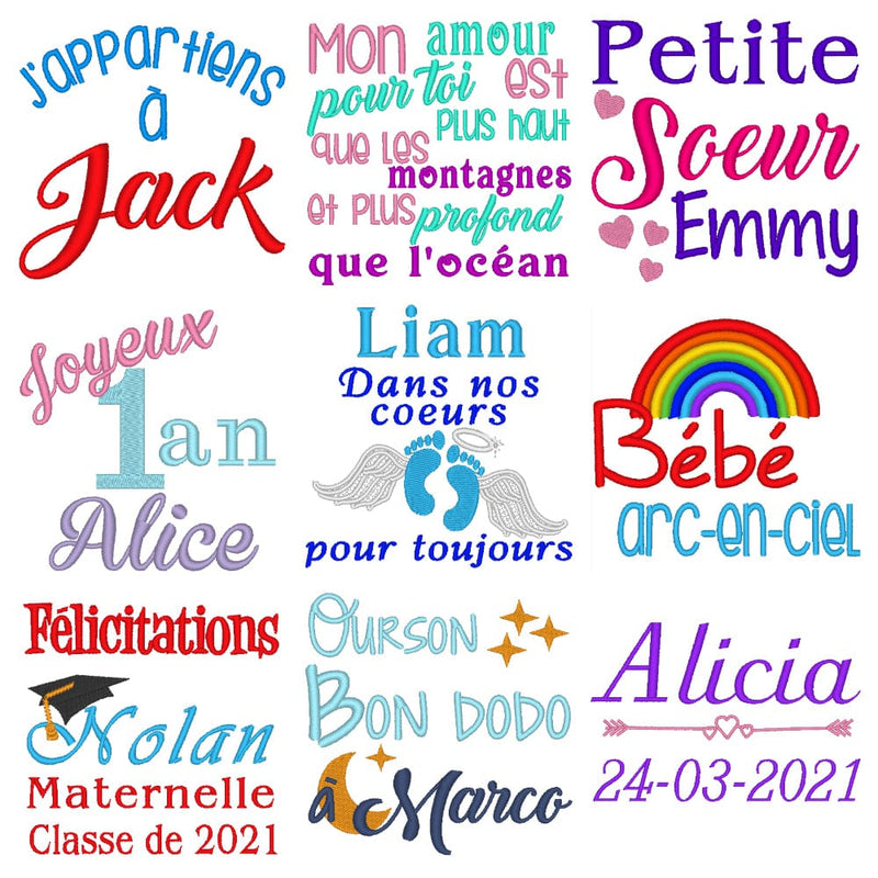 Designs broderies personnalisés