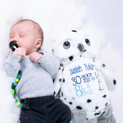 Personalized stuffed snowy owl