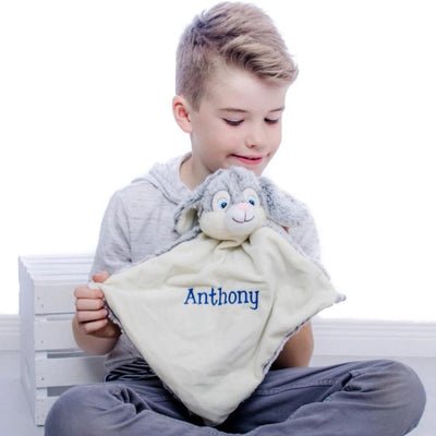 grey bunny lovey personalized
