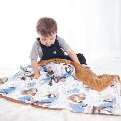 Arctic personalized blanket animals