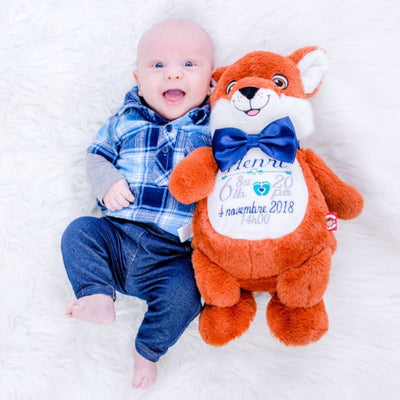 Plush fox personalized - Peluche renard personnalisé