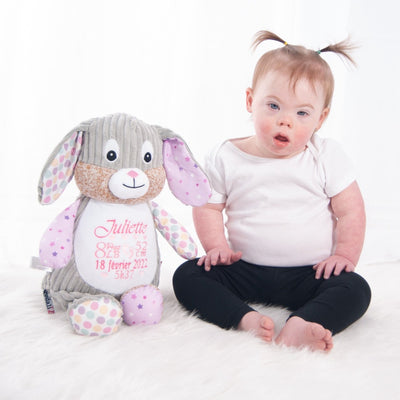 Girl stuffed bunny with name