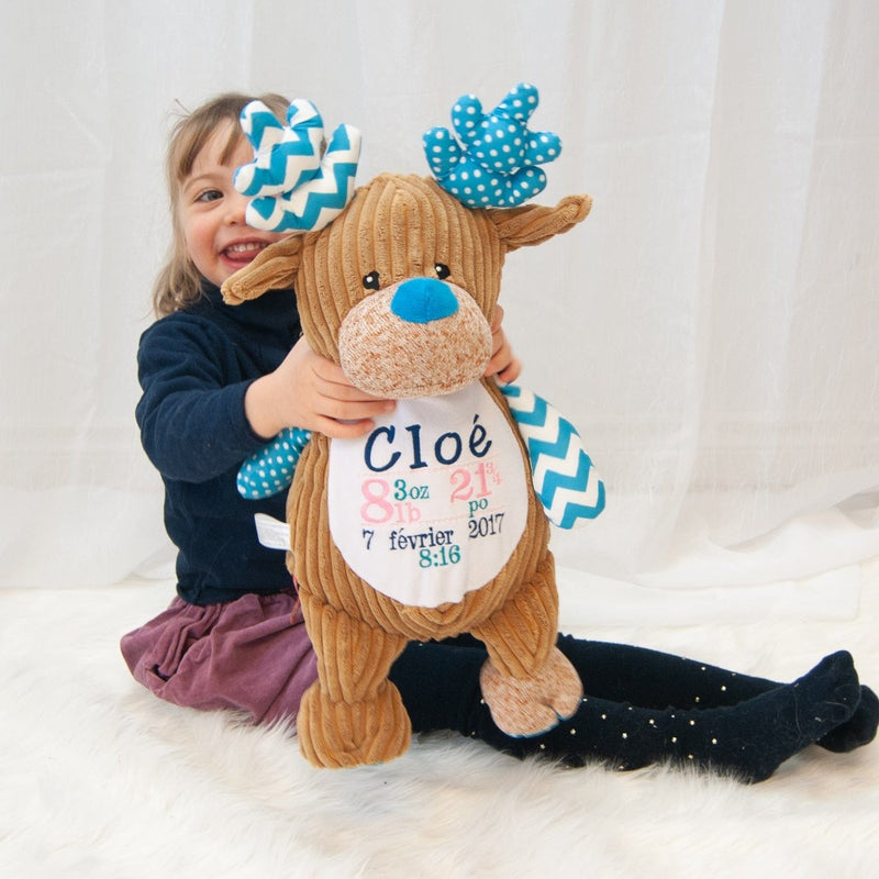 Deer teddy with name personalized