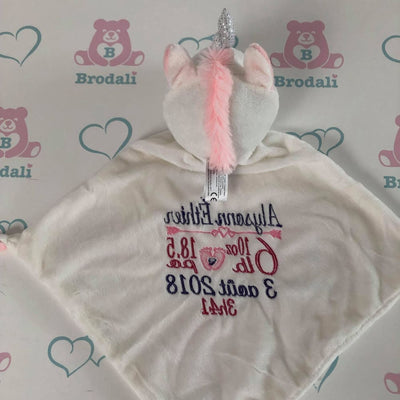 dos broderie doudou licorne