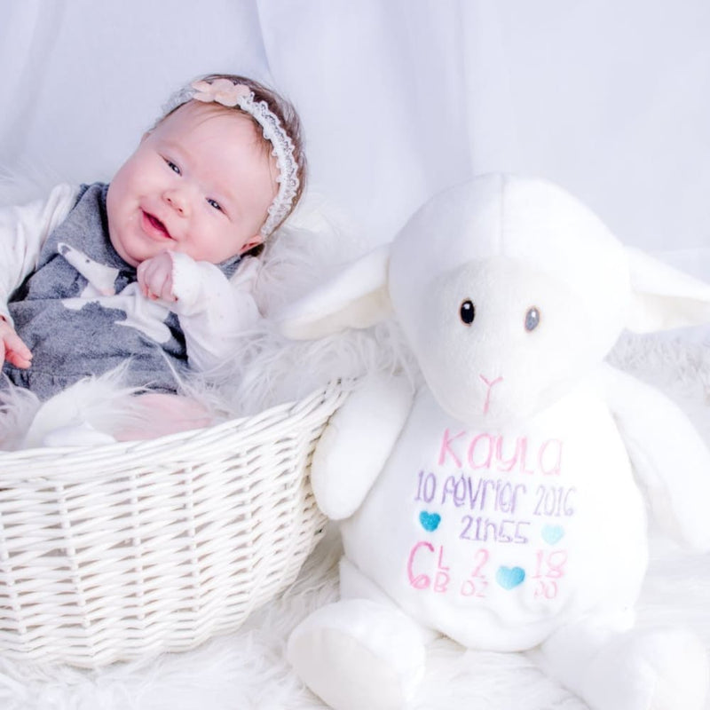 personalized lamb stuffie